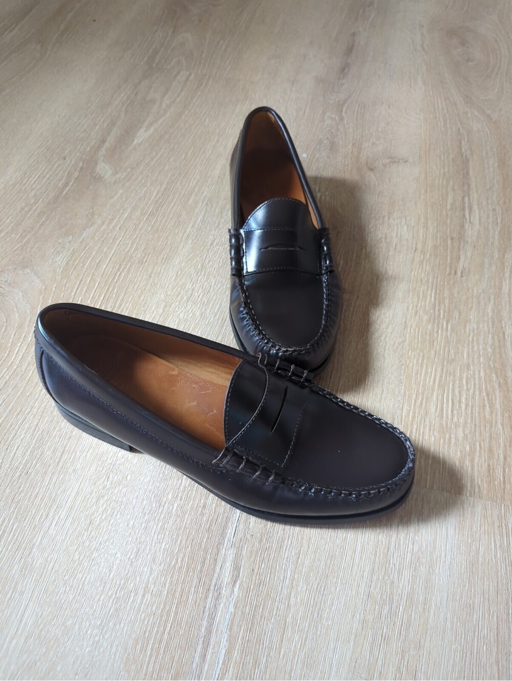 J.Crew Camden Penny Loafers Men’s 9.5 Dark Brown Leather Rubber Sole AV166